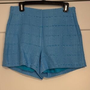 Ann Taylor cerulean blue boucle shorts